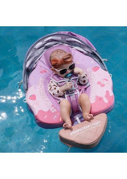 Mambobaby Yeni Bebekler Için Desenli Güneş Korumalı -Gölgelikli Emniyet Kilitli Güvenli Çocuk Yüzme Can Simidi fiyatları