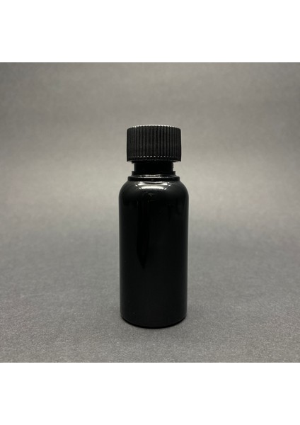 30 cc Siyah Pet Şişe Kalın - Siyah Contalı Kapaklı- 30ML Siyah Sert Plastik Şişe- x 10 Adet