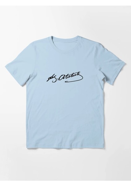 Atatürk Imza Baskılı Baskılı Bisiklet Yaka T-Shirt fiyatları