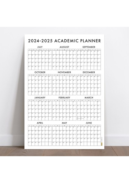 Amerikan Standardı 2024 -2025 Akademik Duvar Takvimi Temmuz Başlangıçlı Pazar Günü Başlangıçlı fırsatları