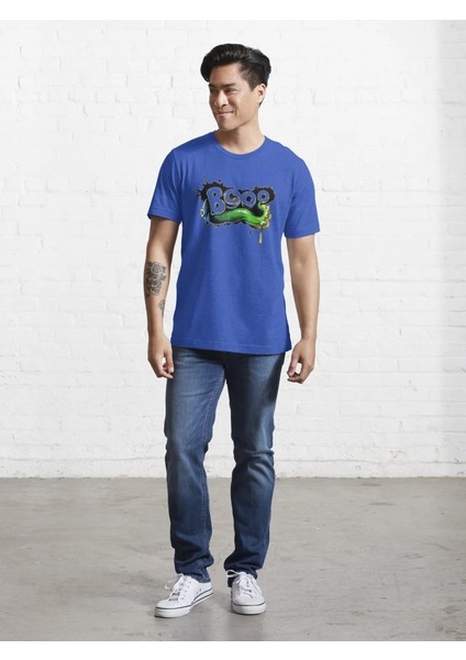 Booo Baskılı Bisiklet Yaka T-Shirt