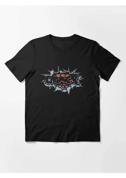 Crack Baskılı Bisiklet Yaka T-Shirt fiyatları