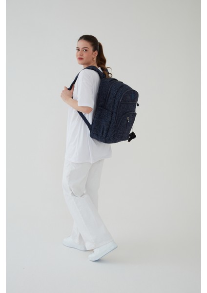 Collina Unisex Imperteks Kumaş Su Geçirmez Büyük Boy Çok Gözlü Lacivert Seyahat Sırt Çantası Okul Çantası RC-S001F modelleri