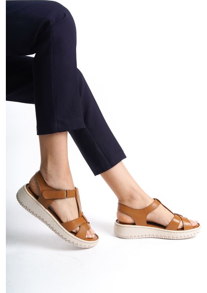 Deri Taba Anatomik Taban Comfort Kadın Sandalet TMD202414