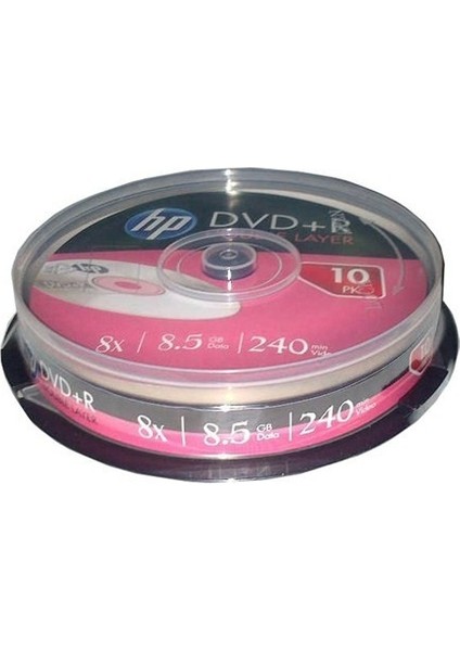 Hp Dvd+R 8.5gb Dual Layer 8x Speed Blank DVD DRDLA00071