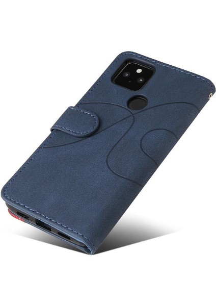 Kart Yuvası Standı Pu ile Google Piksel 5 Xl Kickstand Koruyucu Kılıf (Yurt Dışından)