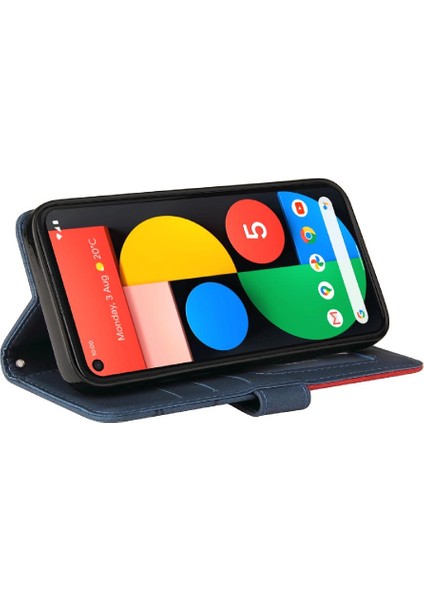 Kart Yuvası Standı Pu ile Google Piksel 5 Xl Kickstand Koruyucu Kılıf (Yurt Dışından)