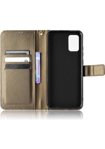 Samsung Galaxy A02S Manyetik Cüzdan Kapak Kickstand Kart Tutucu (Yurt Dışından)