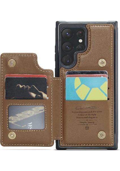 Samsung Galaxy S22 Ultra Kickstand Ince Darbeye Dayanıklı Caseme Cüzdan Kılıf (Yurt Dışından) fırsatları