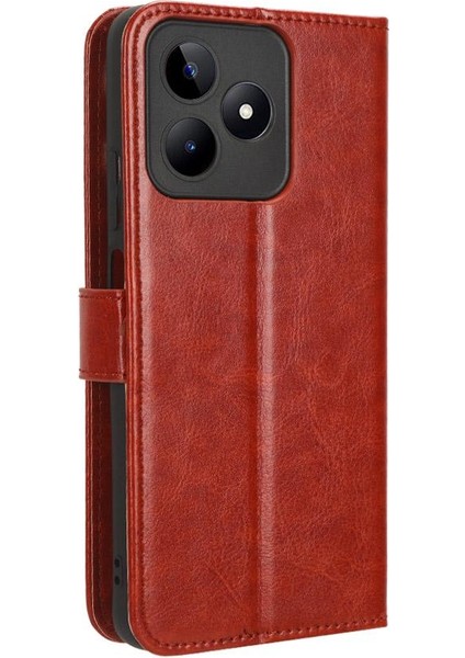 Realme C51 4g Kart Tutucu Manyetik Kapak Kapak Cüzdan Için Kılıf (Yurt Dışından)