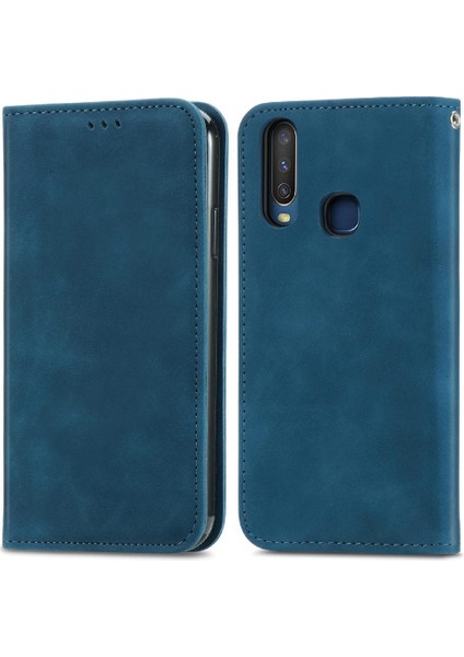 Vivo Y17 Basit Iş Cüzdan Fermuar Kordon Deri Kılıf (Yurt Dışından)