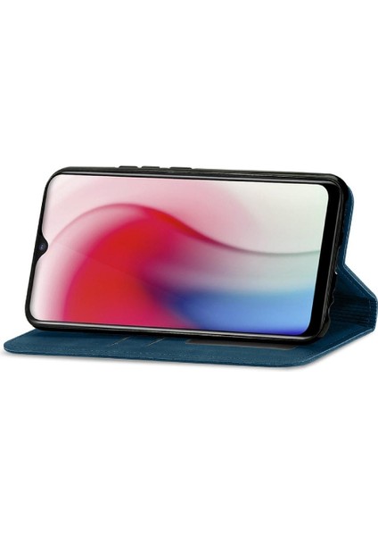 Vivo Y17 Basit Iş Cüzdan Fermuar Kordon Deri Kılıf (Yurt Dışından)