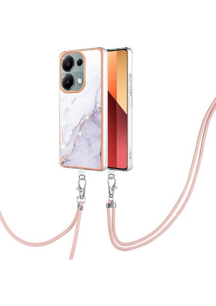 Xiaomi Poco M6 Pro 4g Tampon Mermer Crossbody Kordon Askısı Yumuşak (Yurt Dışından)