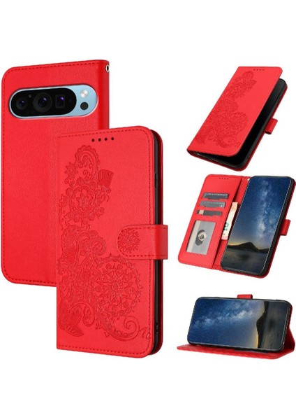 Kart Yuvası Standı ile Google Pixel 9 Pro Için Kılıf Flip Folio Kitap Kickstand (Yurt Dışından)