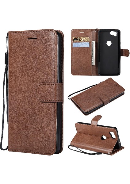 Kart Yuvası Klasik Düz Renk Yüksek Telefon ile Google Piksel 2 Için Flip Case (Yurt Dışından)