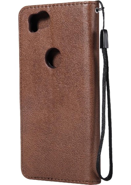 Kart Yuvası Klasik Düz Renk Yüksek Telefon ile Google Piksel 2 Için Flip Case (Yurt Dışından)