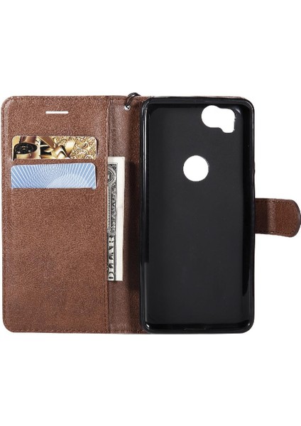 Kart Yuvası Klasik Düz Renk Yüksek Telefon ile Google Piksel 2 Için Flip Case (Yurt Dışından)