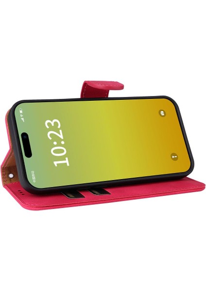 Iphone 15 Için Kılıf Pro Koruyucu Kapak Deri Folio Flip Case Tam (Yurt Dışından)