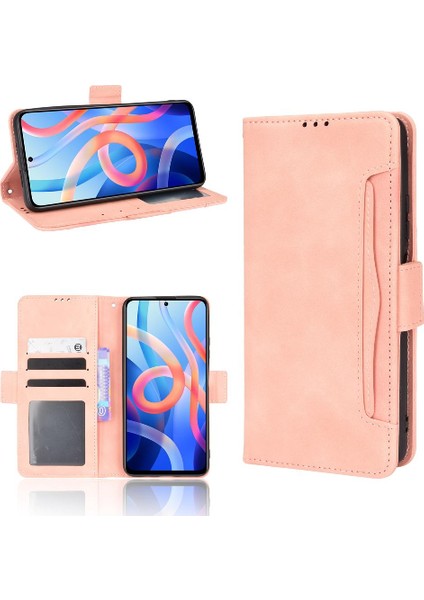 Xiaomi Poco M4 Pro Ayarlanabilir Ayrılabilir Kart Tutucu Manyetik Kapatma Deri Cüzdan Kapak (Yurt Dışından)