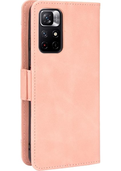 Xiaomi Poco M4 Pro Ayarlanabilir Ayrılabilir Kart Tutucu Manyetik Kapatma Deri Cüzdan Kapak (Yurt Dışından)