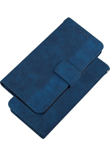 Manyi Mall Tecno Camon 20 Pro 4g Flip Folio Geometrik Kabartmalı Kickstand Pu (Yurt Dışından)