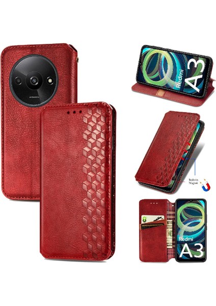Xiaomi Redmi A3 Kılıf Için Kılıf Moda Tasarım Kapak Çevirin Cüzdan (Yurt Dışından)