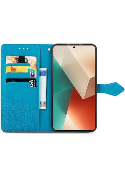 Xiaomi Redmi Not Için Kılıf 13 Pro Zarif Desen Deri Kılıf Basit (Yurt Dışından)