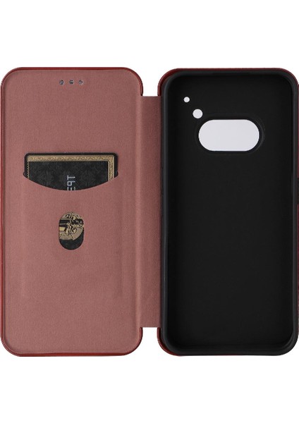 Nothing Telefon 2A Manyetik Karbon Fiber Deri Folio Flip Case (Yurt Dışından) fırsatları