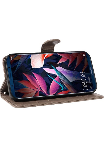 Huawei Mate 10 Pro Için Flip Case Yüksek Kalite Deri Kabartmalı Kelebek (Yurt Dışından)