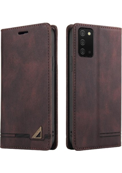 Samsung Galaxy A03S Kickstand Iki Kart Yuvaları Premium Deri Kılıf (Yurt Dışından)