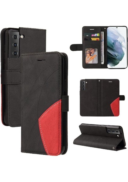 Samsung Galaxy S21 Fe Pu Deri Flip Folio Kılıf ile Iki Renkli (Yurt Dışından)