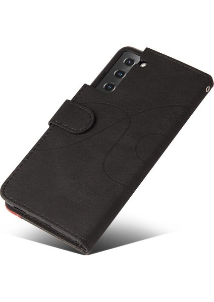 Samsung Galaxy S21 Fe Pu Deri Flip Folio Kılıf ile Iki Renkli (Yurt Dışından) fırsatları