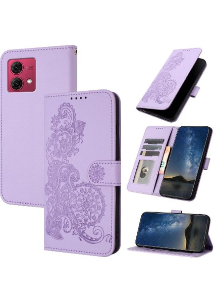 Motorola Moto G84 5g Kickstand Koruyucu Pu Deri Manyetik Kılıf (Yurt Dışından)