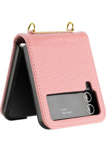 Telefon Kılıfı Için Samsung Galaxy Z Flip 3 Pu Deri Cüzdan Kart Yuvaları Tutucu (Yurt Dışından)