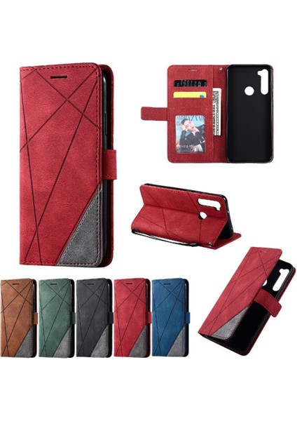Xiaomi Redmi Not 8t Için Kılıf Cüzdan Çevir Folyo Kart Tutucu Kickstand Pu (Yurt Dışından)