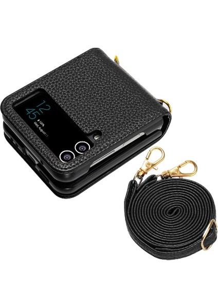 Telefon Kılıfı Için Samsung Galaxy Z Flip 3 Pu Deri Cüzdan Kart Yuvaları Tutucu (Yurt Dışından)