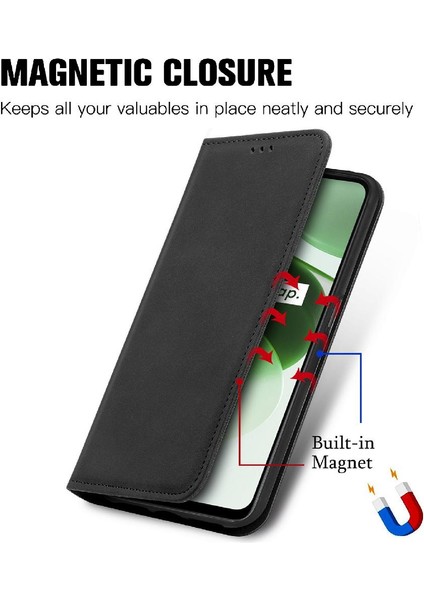 Realme C35 Fermuar Deri Kılıf Kordon Cüzdan Basit Iş Için Kılıf (Yurt Dışından) modelleri