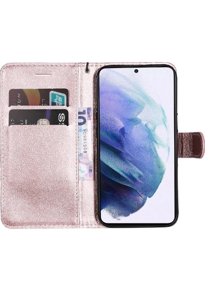 Kart Yuvası Klasik Düz Renk Yüksek ile Samsung Galaxy S22 Için Flip Case (Yurt Dışından) fırsatları