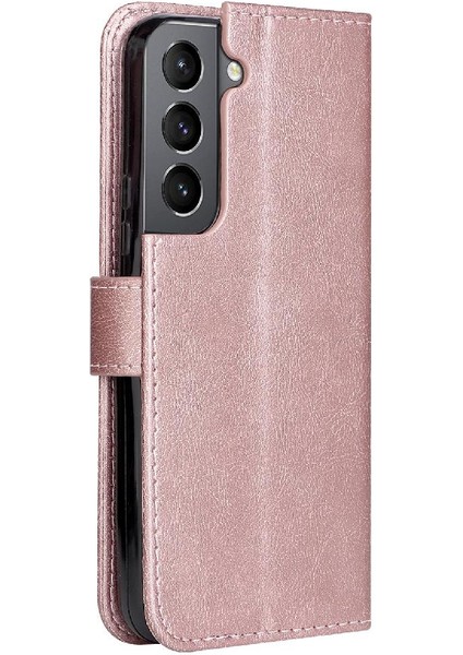 Kart Yuvası Klasik Düz Renk Yüksek ile Samsung Galaxy S22 Için Flip Case (Yurt Dışından) indirimleri