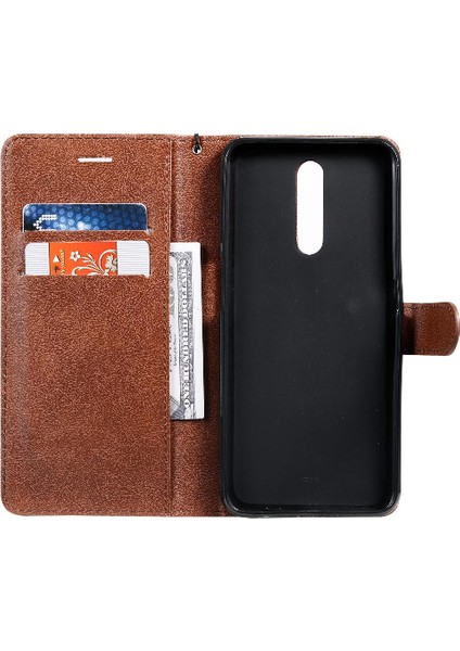Kart Yuvası ile Oppo F11 Için Flip Case Iş Cüzdan Telefon Kılıfı Klasik (Yurt Dışından)