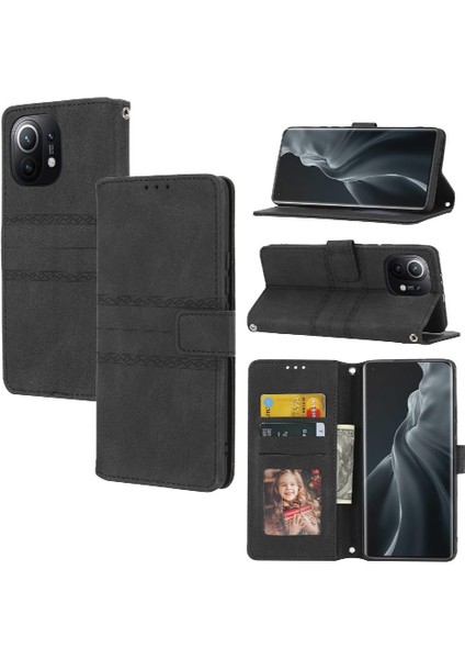 Manyi Mall Xiaomi Mi 11 Için Flip Case Cüzdan Kılıf Kickstand Darbeye Koruyucu Pu (Yurt Dışından)