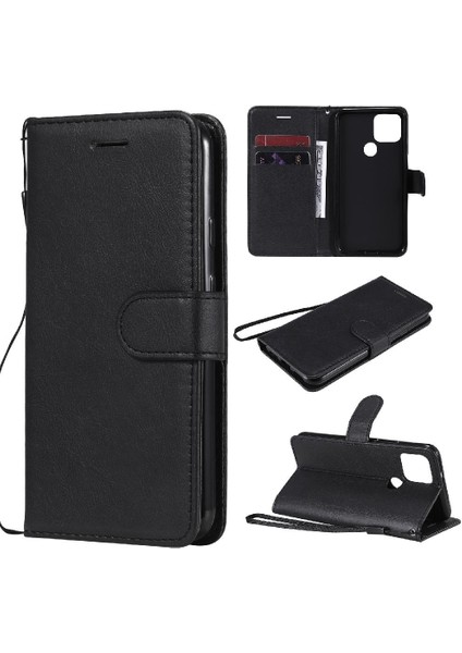 Google Piksel 5 Iş Cüzdan Telefon Kılıfı Için Flip Case Klasik Katı Yüksek (Yurt Dışından)
