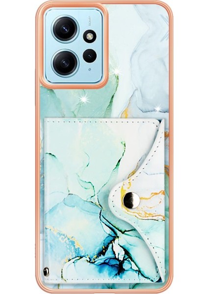 Xiaomi Redmi Için Not 12 4g Mermer Ince Cüzdan Yumuşak Tpu Tampon Kartı (Yurt Dışından)
