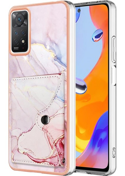 Xiaomi Redmi Için Not 11 Pro Yumuşak Tpu Tampon Mermer Ince Cüzdan Kart (Yurt Dışından)