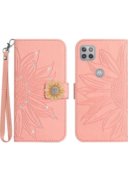 Motorola Moto G9 Güç Telefon Kapak Çevirin Cüzdan Kredi Kartı Pu (Yurt Dışından)