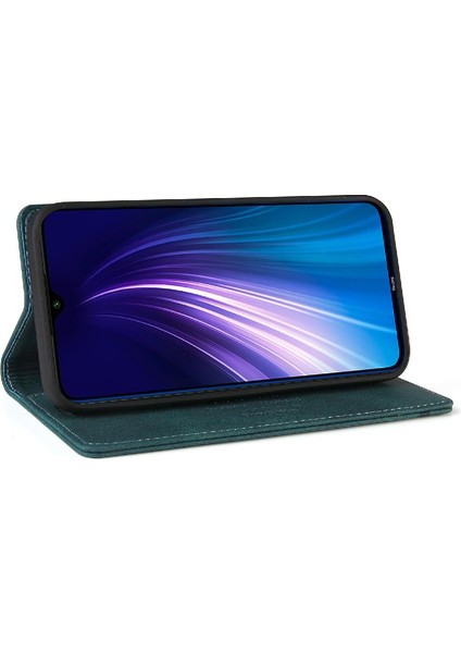 Xıaomı Redmi Için Not 8t Iki Kart Yuvaları Premium Deri Kickstand (Yurt Dışından)