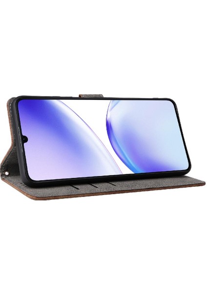 Realme C51 4g Kart Yuvaları Için Kılıf Kapak Manyetik Kapatma Flip Folio Cüzdan (Yurt Dışından)