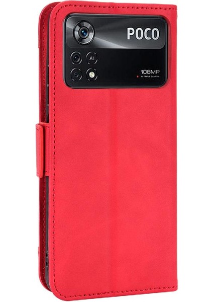 Xiaomi Poco X4 Pro 5g Için Kılıf Ayarlanabilir Ayrılabilir Kart Tutucu Manyetik Kapatma (Yurt Dışından)