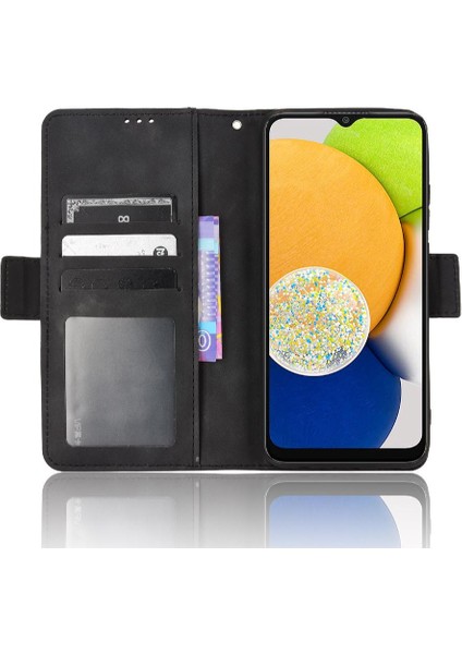 Samsung Galaxy A03 Ayarlanabilir Ayrılabilir Kart Tutucu Manyetik Kapatma Için Kılıf (Yurt Dışından)
