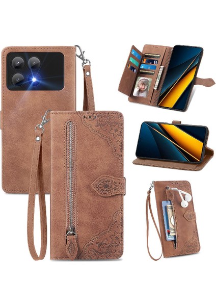 Xiaomi Poco X6 Pro Çoklu Kart Yuvası Flip Fermuar Tarzı Çok Renkli (Yurt Dışından)